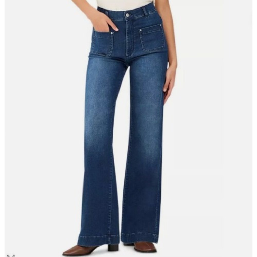 DL1961 Women's Size 27 Hepburn Wide Leg Y2K Style High Rise Vintage Denim Jeans - Picture 3 of 11